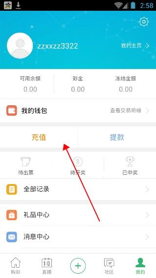 怎么在新浪爱彩中进行充值 在新浪爱彩中进行充值的方法